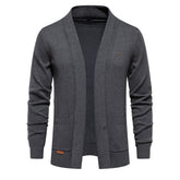 Men's Casual Vintage Style V Neck Open Front Cardigan