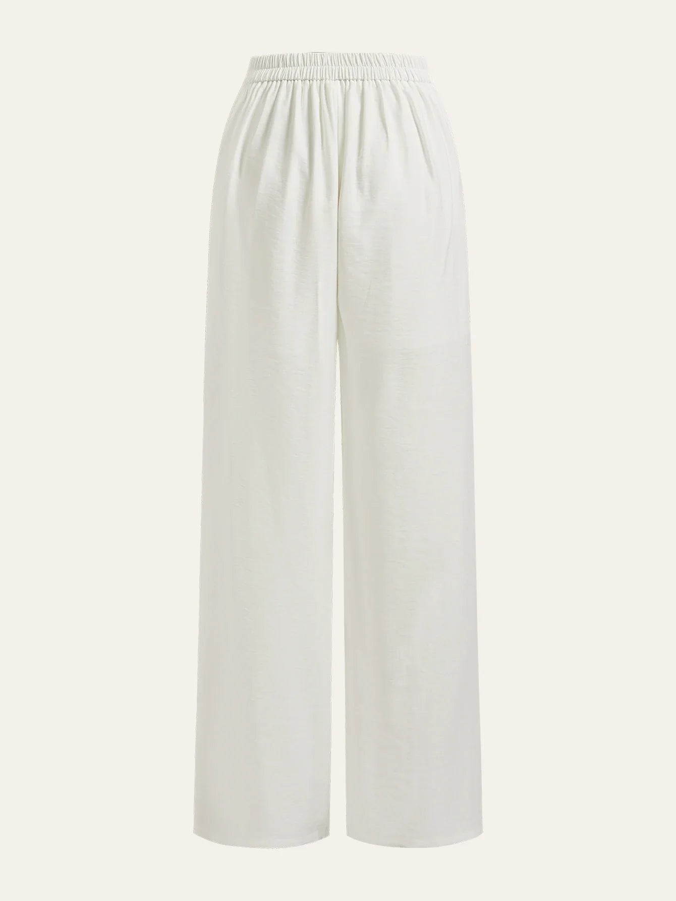 Women's White Elegant Casual Loose Pants