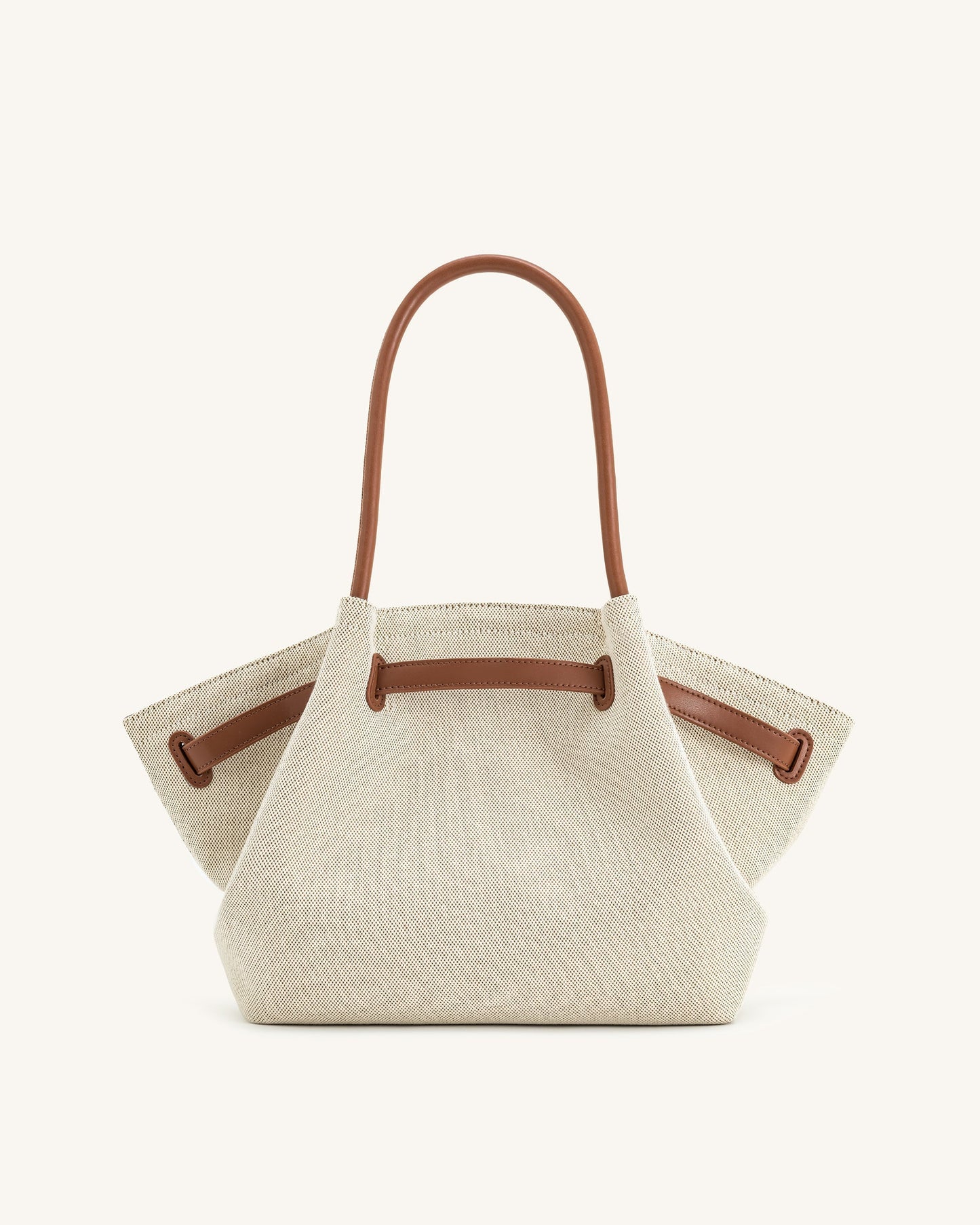Hana Medium Tote Bag - Brown Canvas
